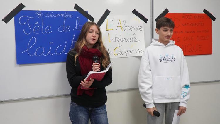 Les élèves de 3ème4 célèbrent la Journée de la laïcité